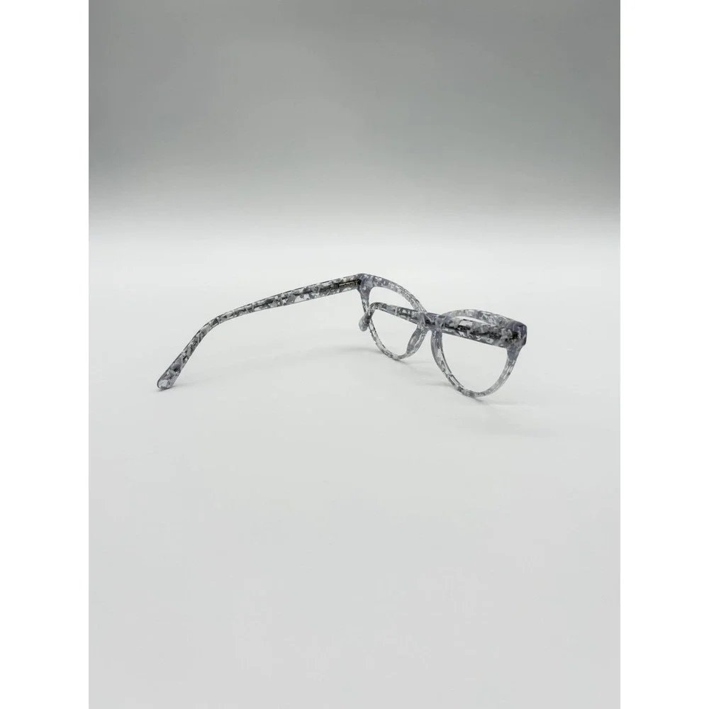 White Clear Cat Eye Eyeglass Frames 1873 01 52-16-140 - Picture 4 of 10